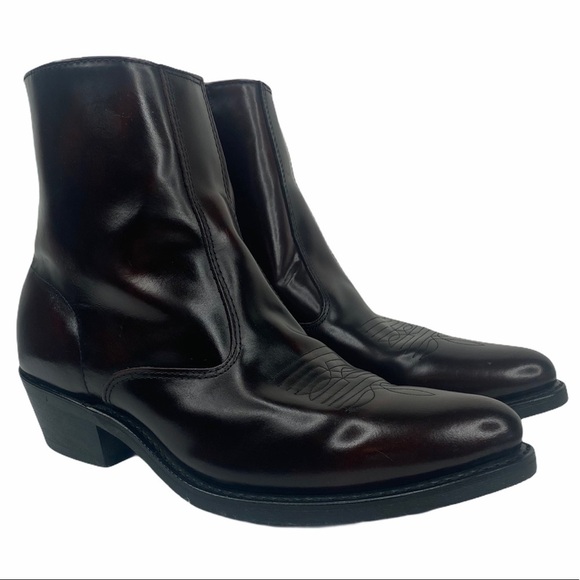 Laredo Long Haul Side Zip Cowboy Ankle Boots - Picture 1 of 15